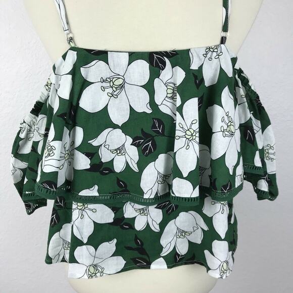 J.O.A. Top Shirt Floral Cold Shoulder - Picture 10 of 10